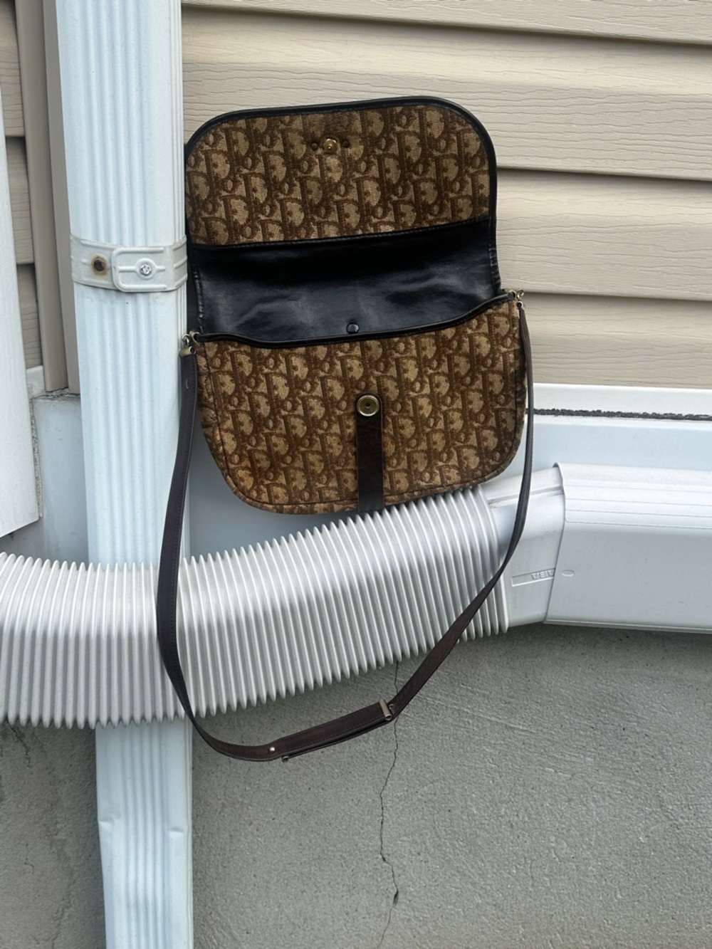 ✨ Christian Dior Trotter Canvas Shoulder Bag – Brown/Gold ✨ - Picture 12 of 17